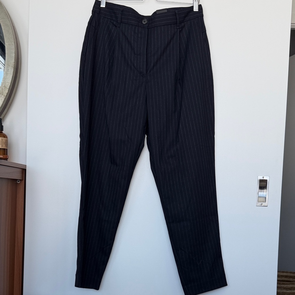 Women’s Navy Blue Pinstripe Pants